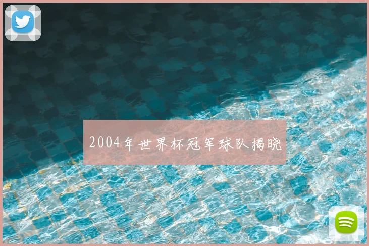 2004年世界杯冠军球队揭晓